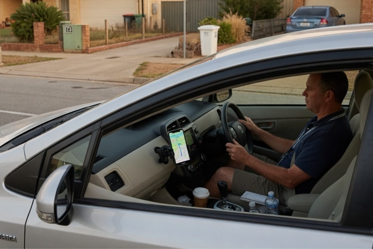Perth's suburban rideshare driving with Toyota hybrid vehicle