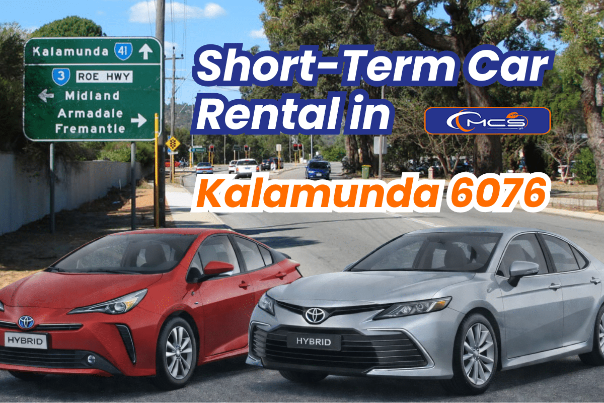 Short-term car rental Kalamunda 6076 near Roe Highway featuring Toyota hybrid cars