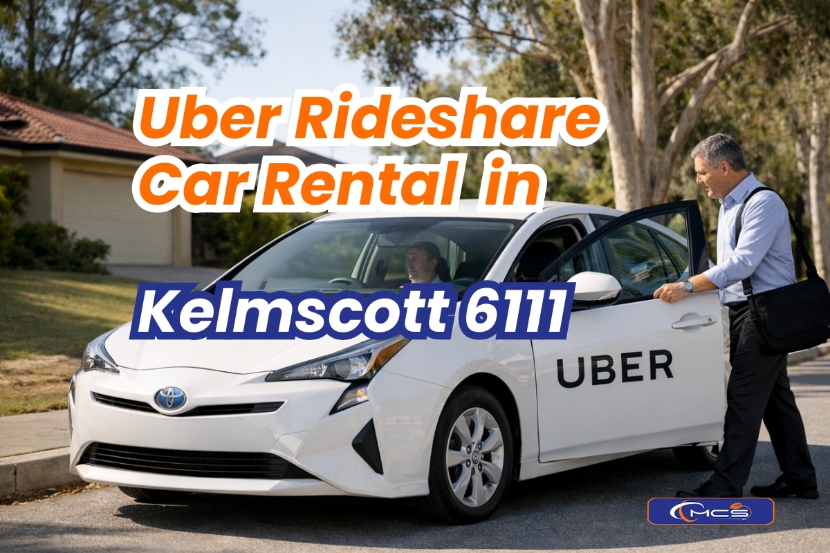 Toyota Prius hybrid Uber rideshare car in with passenger entering the vehicle while driver sits inside, ready for rental with MCSyo
